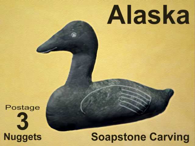 3d rendering of an Eider Duck carved in soapstone