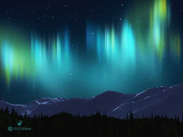 Fractal rendering of the "Northern Lights"